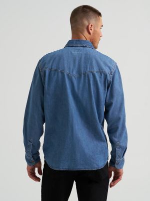 Men's Denim Western Snap Front Shirt