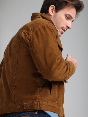 Men's Wrangler® Sherpa Lined Corduroy Trucker Jacket