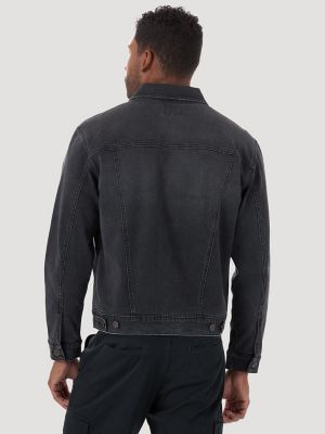 Real Washed Leather Retro Vintage Distressed Jacket Black Rub Off for Men
