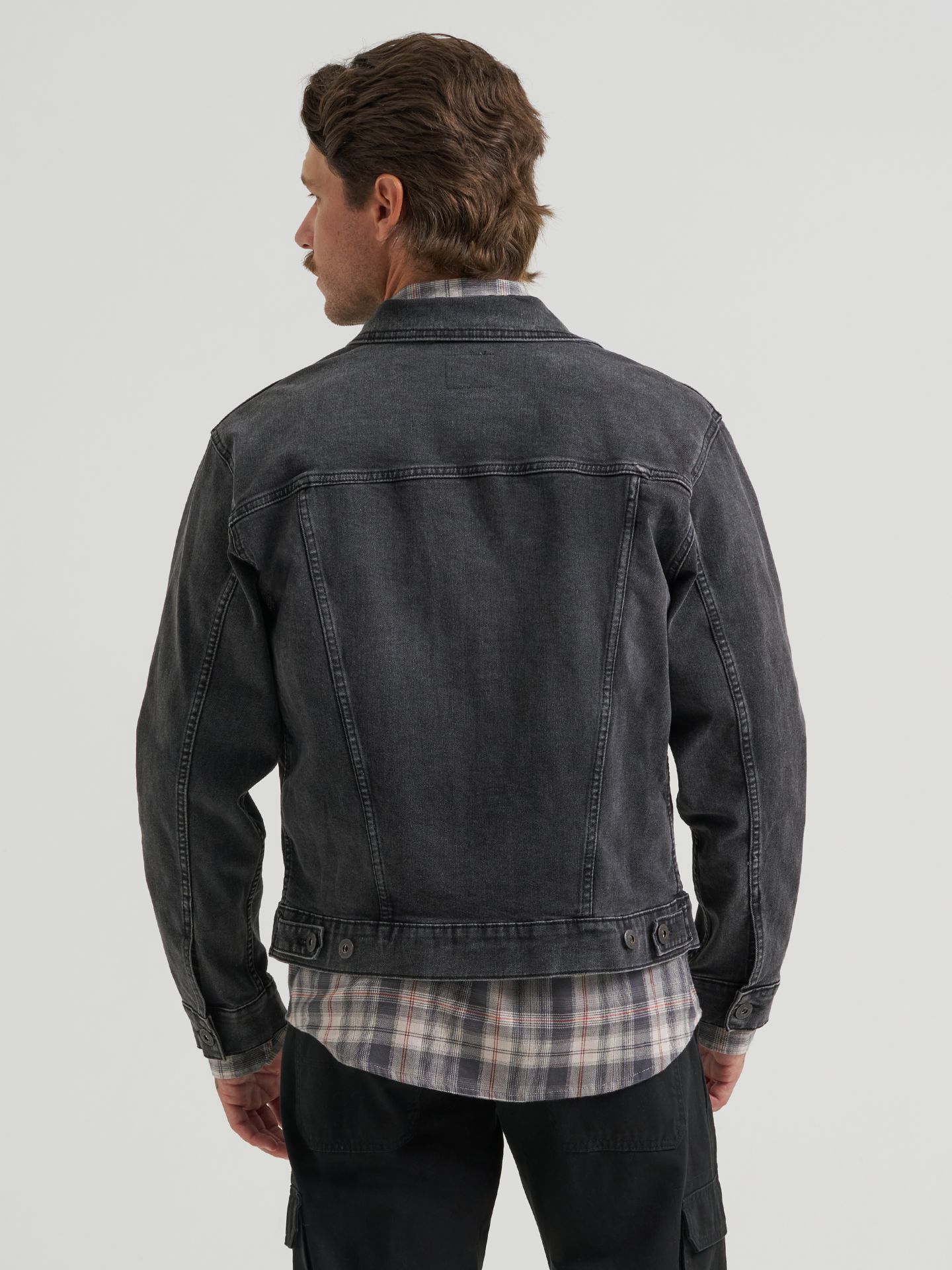Мужская куртка Wrangler Classic Denim Trucker, цвет: Чёрный — фото 4