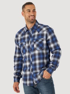 YUNY Mens Flannel Leisure Classic Plaid Button Long-Sleeve Western Shirt AS4 XS 