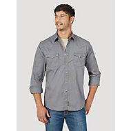 Men's Wrangler Retro® Long Sleeve Western Snap Solid Shirt | Mens ...