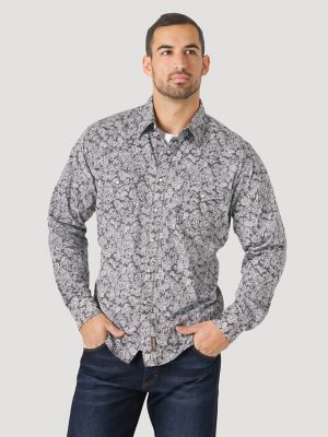 Wrangler Mens Big & Tall Painted Desert Long Sleeve Button Shirt 