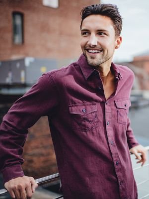 Men's Wrangler Retro® Premium Long Sleeve Button-Down Solid Shirt | The  Monarch Look | Wrangler®