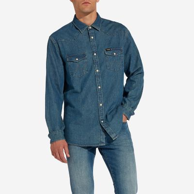 wrangler denim shirts uk