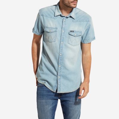 wrangler short sleeve western shirts