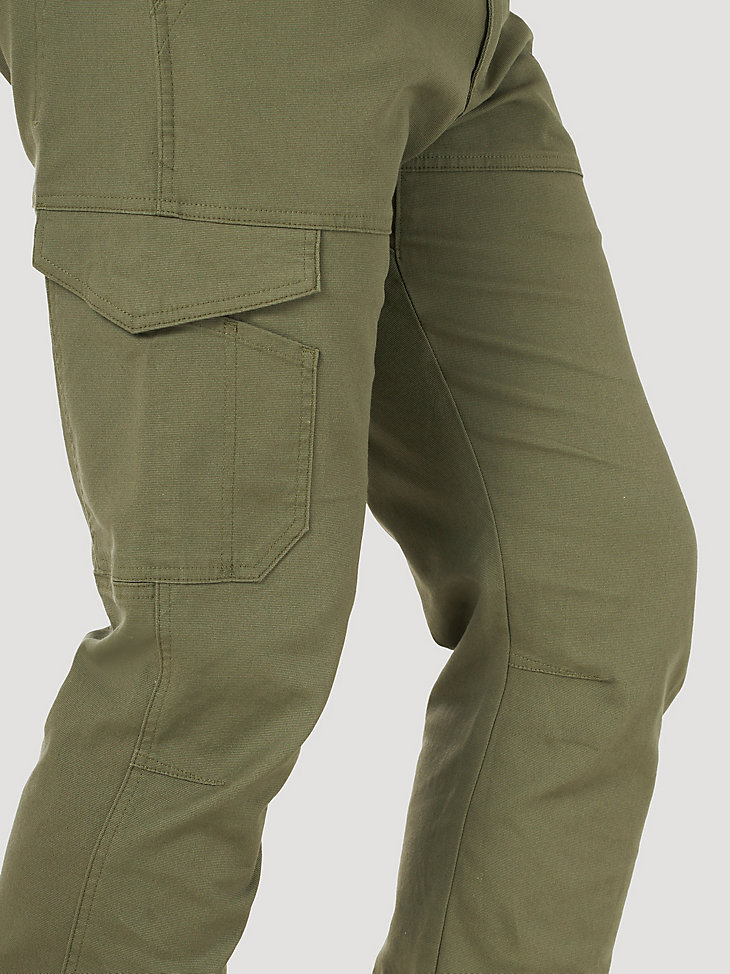 ATG by Wrangler™ Men's Canvas Cargo Pant in Industrial Green alternative view 3
