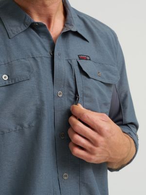 Wrangler ATG&trade; Men's Mixed Material Shirt in Turbulence alternative view 4