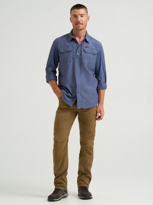 Wrangler ATG™ Men's Mix Material Shirt in Vintage Indigo alternative view