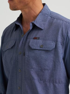 Wrangler ATG™ Men's Mix Material Shirt in Vintage Indigo alternative view 4