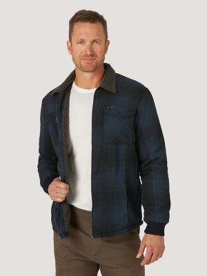 wrangler sherpa lined flannel jacket