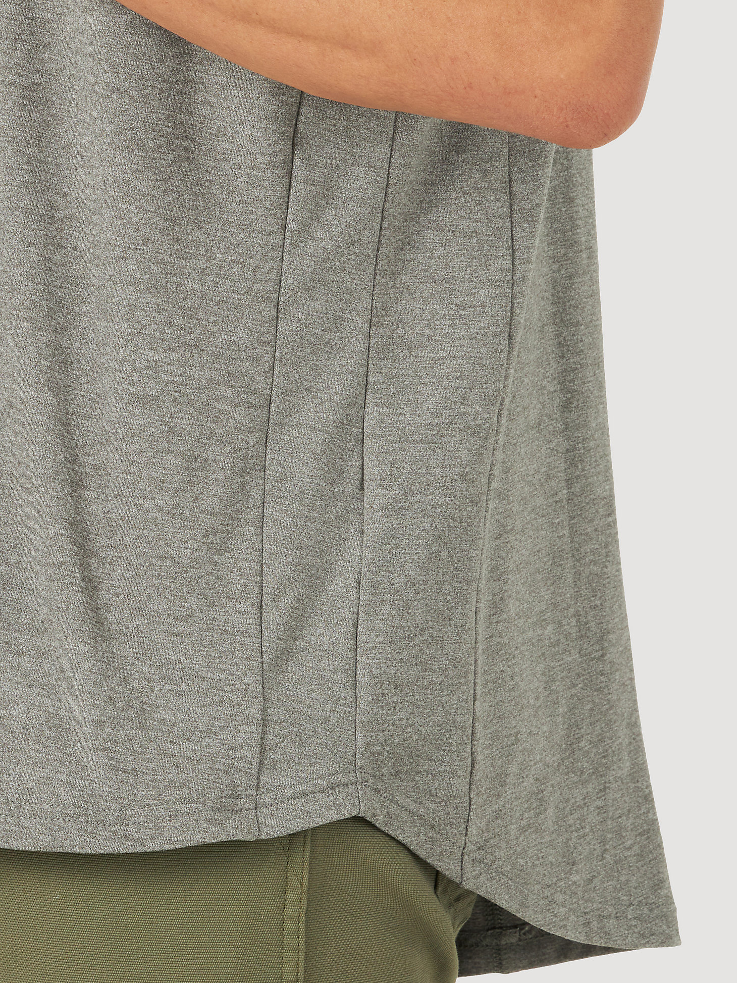 ATG by Wrangler™ Men's Short Sleeve Performance Knit Shirt in Heather Grey alternative view 4