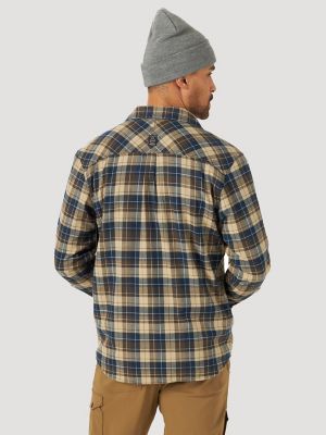 wrangler thermal lined flannel shirt