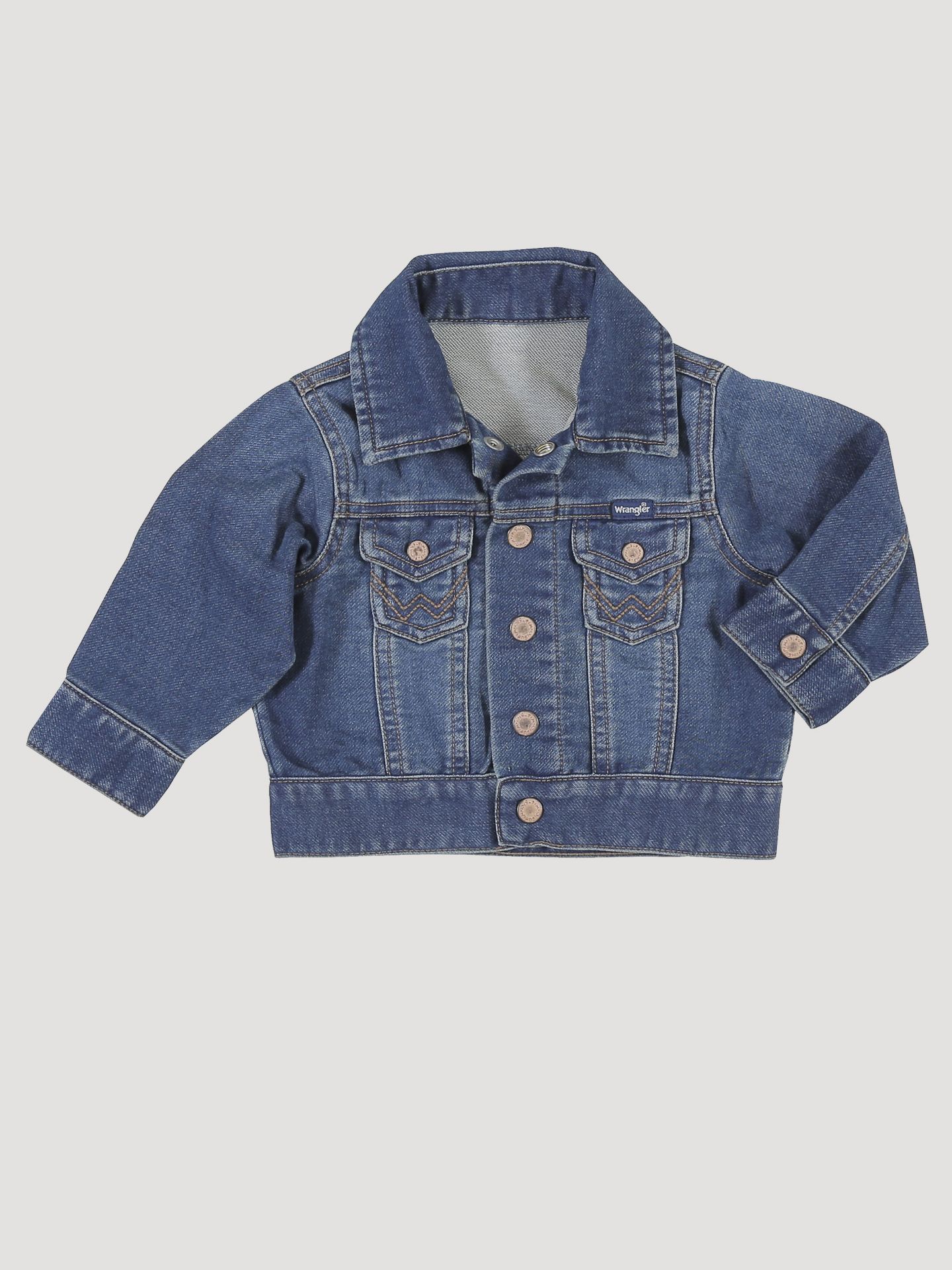 Куртка Wrangler Long Sleeve Classic Denim для мальчиков-малышей, цвет: Тёмный синий — фото 2