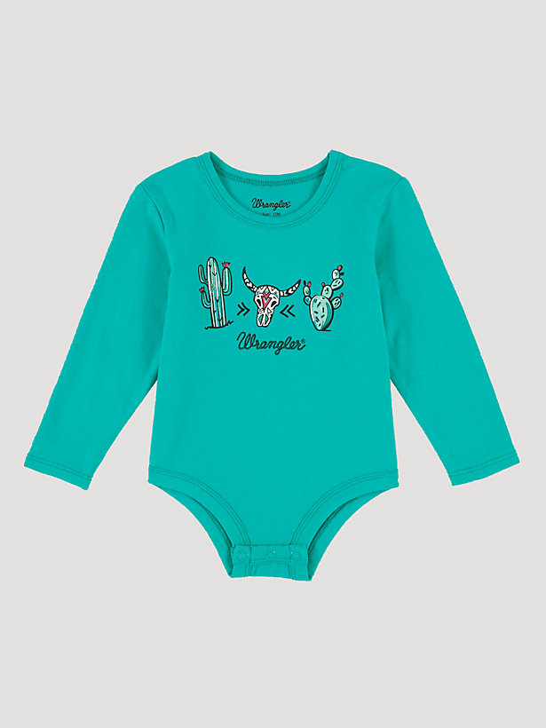 Baby Girl Long Sleeve Desert Graphic Knit Bodysuit