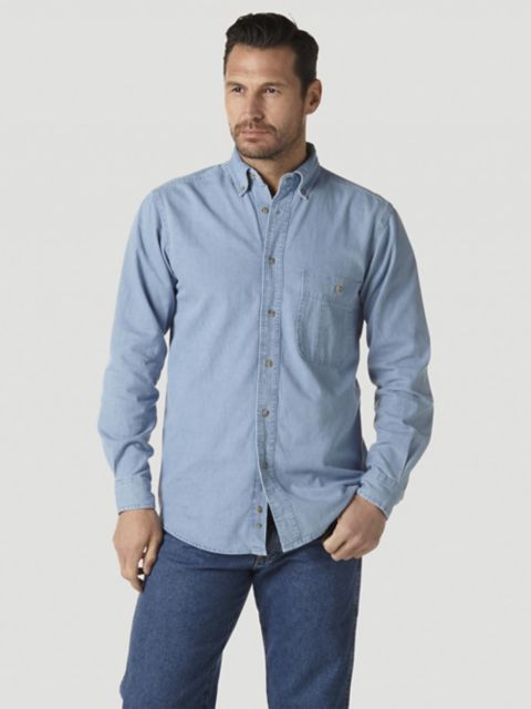 Мужские рубашки Wrangler Rugged Wear® Denim Basic Shirt