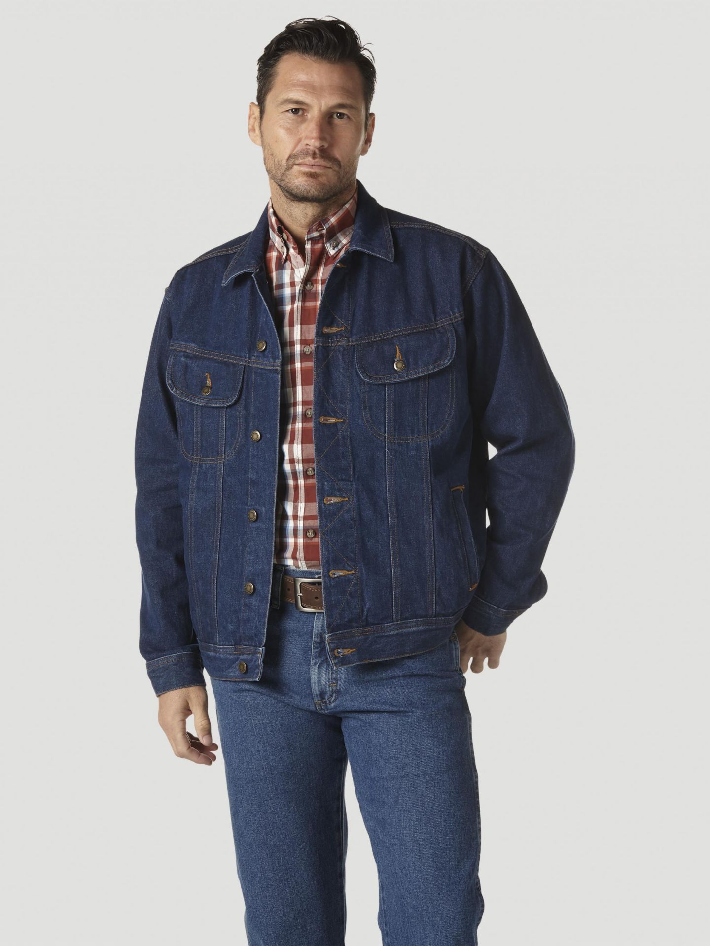Мужская куртка Wrangler Rugged Wear® Denim Jacket, цвет: Состаренный индиго — фото 2