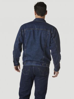 Wrangler Rugged Wear® Flannel Lined Denim Jacket in Antique Navy