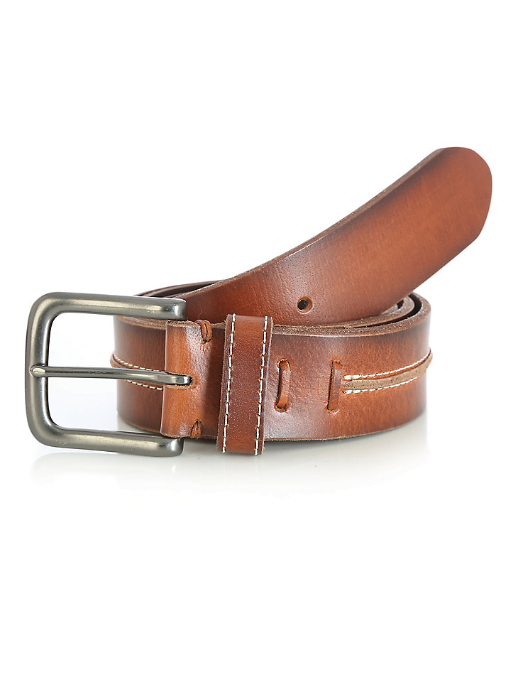 Men’s Wrangler Rugged Wear® Center Pieced Belt in Saddle main view