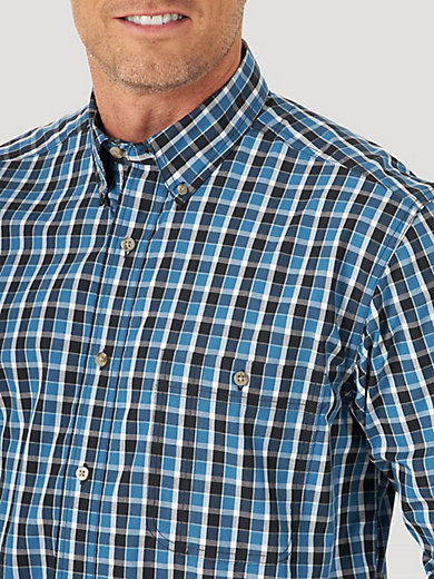 Sweatwater Mens Long Sleeve Checkered Tops Turn Down Button Up Shirts 