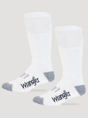 Wrangler Wellington - Calcetines acolchados para botas de trabajo con punta  lisa, paquete de 4 pares, Variado