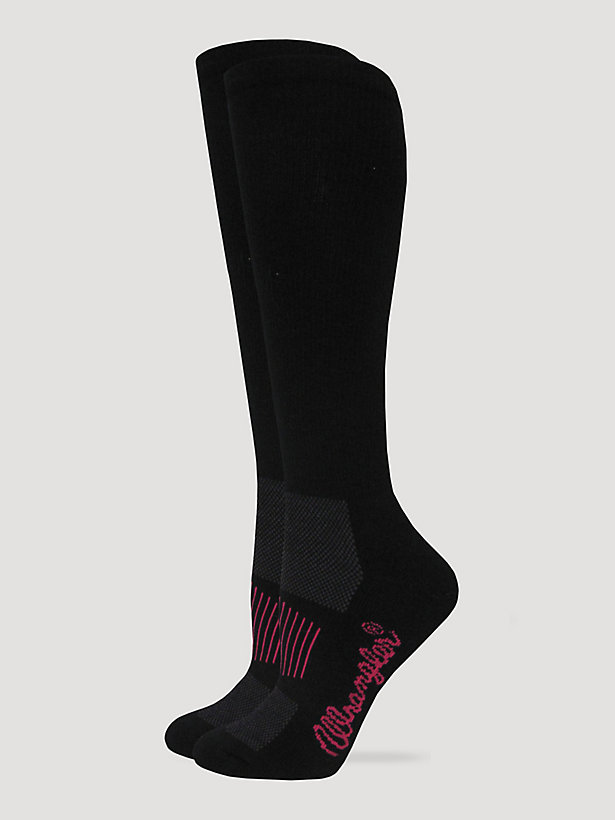 Women's Western Boot Sock in Black