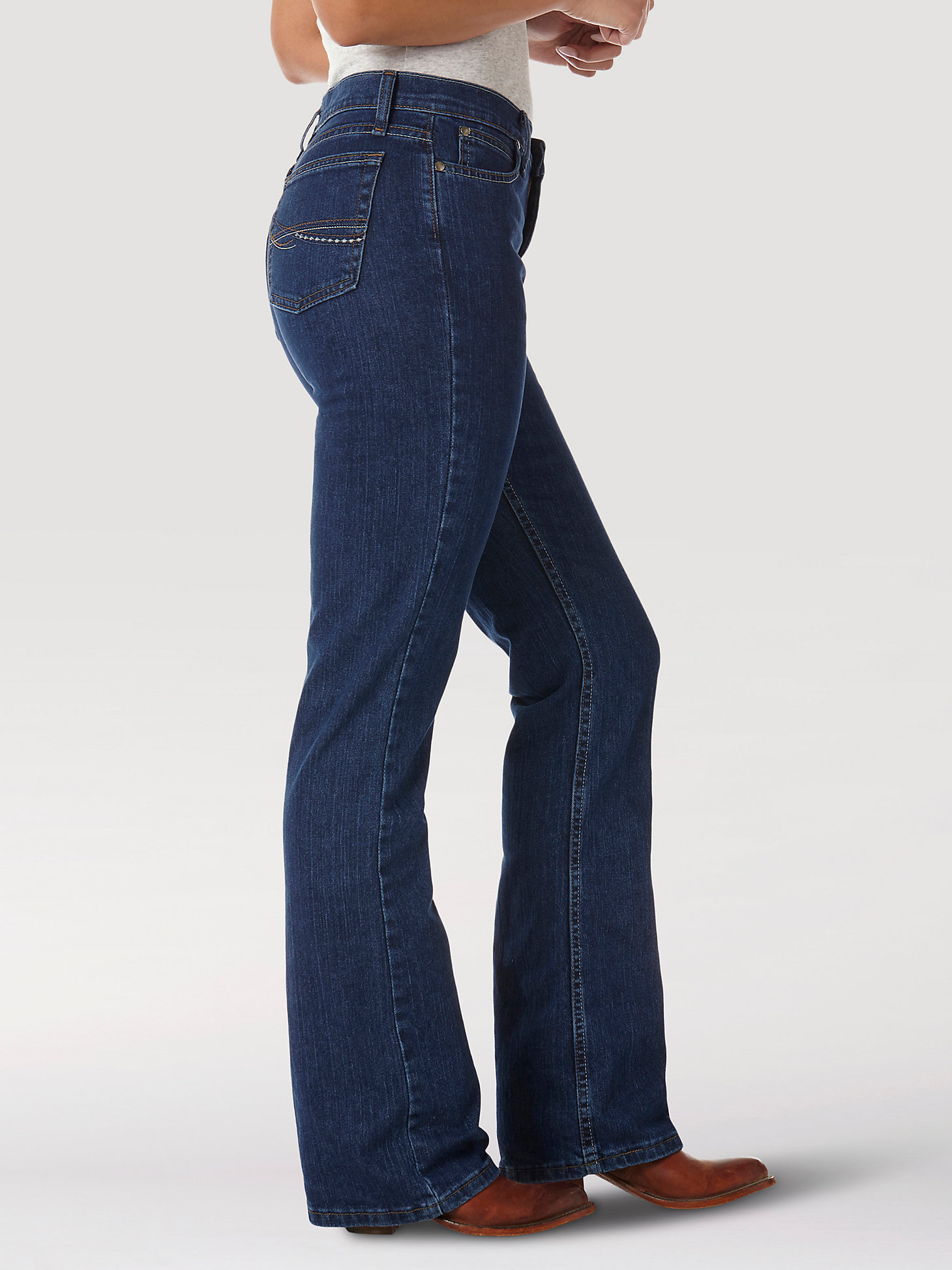 As Real As Wrangler Misses Classic Fit Bootcut Jean in CW Denim alternative view 1