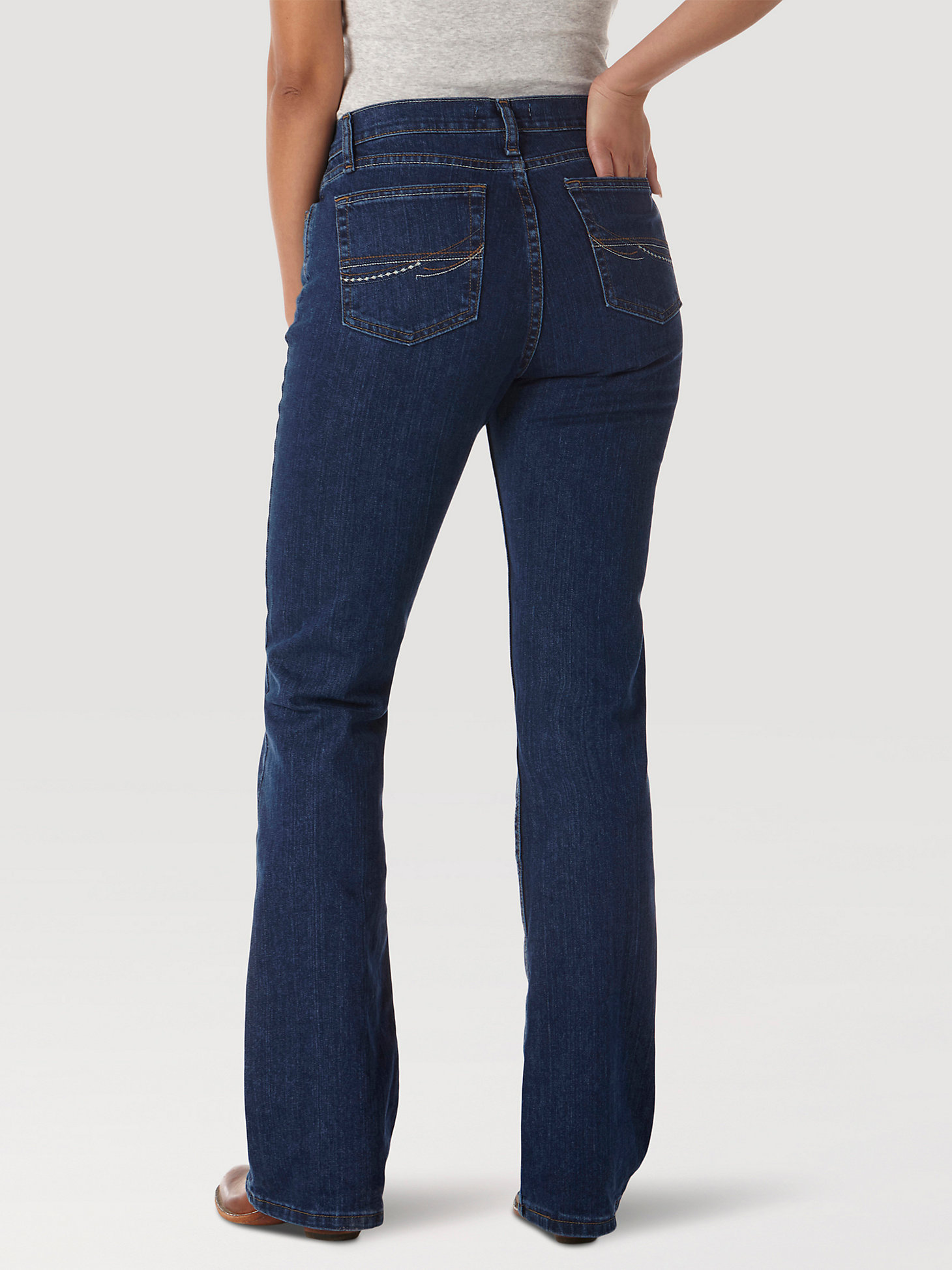 As Real As Wrangler Misses Classic Fit Bootcut Jean in CW Denim alternative view 2