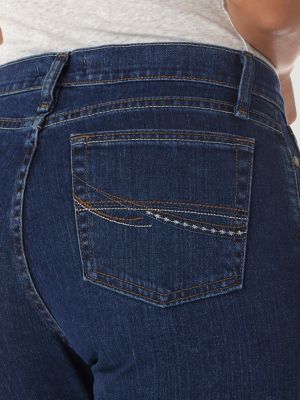 As Real As Wrangler Misses Classic Fit Bootcut Jean in CW Denim
