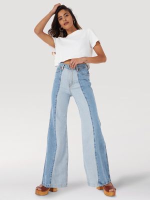 wrangler two tone jeans