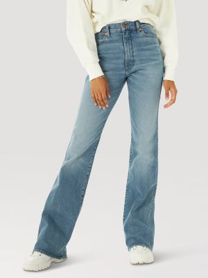 high-rise bootcut jeans