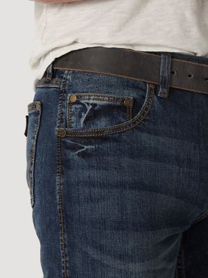Wrangler Men's Retro Mid Rise Slim Straight Stretch Denim Jeans