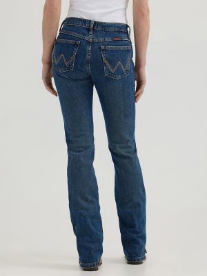 Wrangler Women's Cash Mid Rise Vented Hem Ultimate Riding Jean, American  Spirit, 1/2 by 32 at  Women's Jeans store