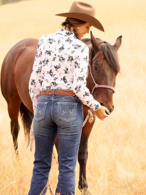 Wrangler Ladies Natural Rise - Stonewash - Stampede Tack & Western Wear