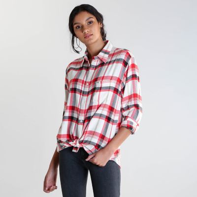 Women's Boyfriend Fit Button-Down Plaid Shirt | Womens Shirts by Wrangler®