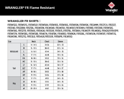 Wrangler jeans size store chart