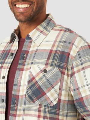 Men s Wrangler Authentics Sherpa Lined Flannel Shirt