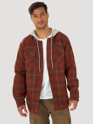 Men's Wrangler® Authentics Quilted Flannel Shirt Jacket