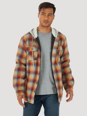 Men's Wrangler® Authentics Quilted Flannel Shirt Jacket