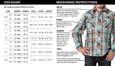 Howard Size Chart Clothing