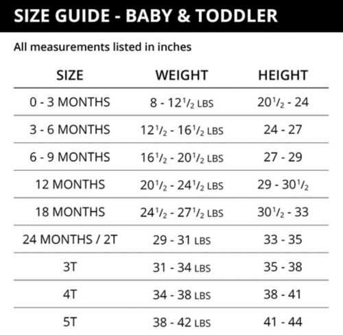 Help Size Chart