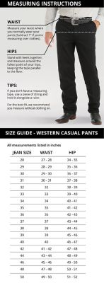 Us Pant Size Chart