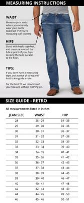 men's jean sizes to women's