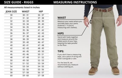 Size Chart Men Pants