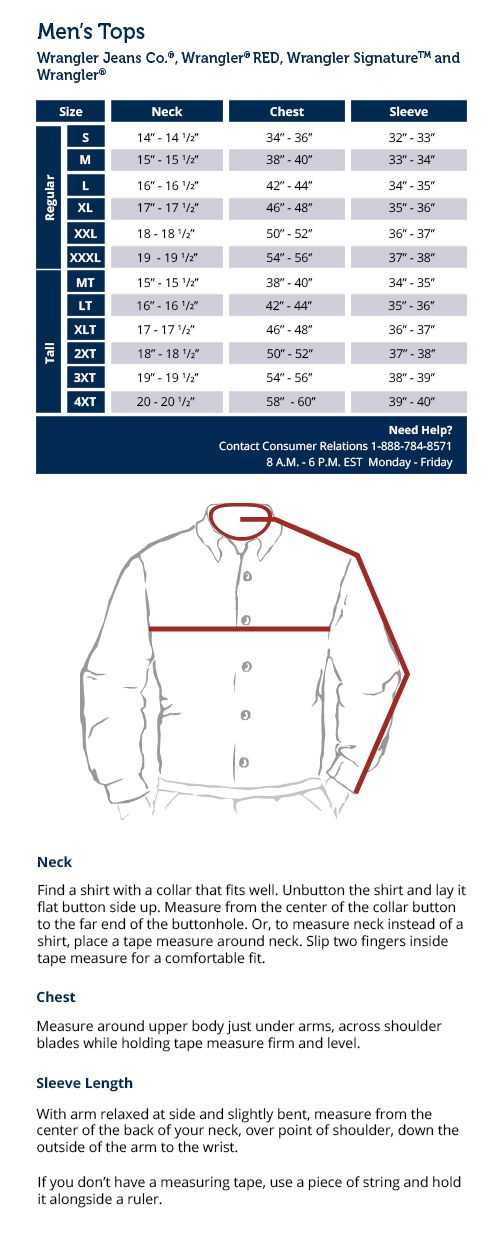 Arriba 33+ imagen wrangler jacket size chart