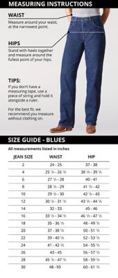 Wrangler Jean Size Chart
