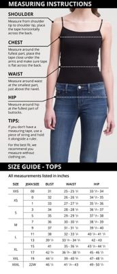 levis womens jeans size guide