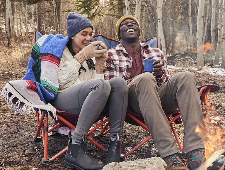 Couple Camping in Wrangler Clothing