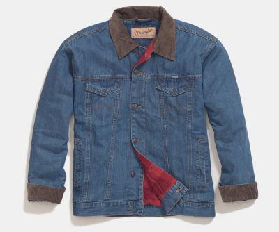 wrangler wool lined denim jacket