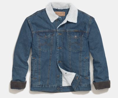 wool lined denim jacket